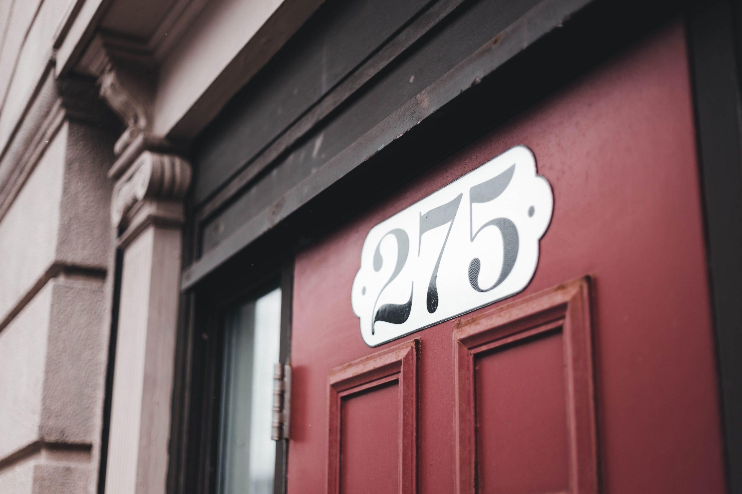 A door and address number